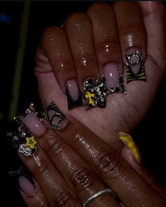 No Deposit No Appointment, Airbrush Nails, Colored Acrylic Nails, Girly Acrylic Nails, French Tip Acrylic Nails, Dope Nail Designs, French Acrylic Nails, Short Square Acrylic Nails