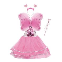 PRICES MAY VARY. Every little girl have a princess and fairy dream, dressing up in this butterfly wing wand headband skirt set, the dream will come true. Advantages-- Quality polyester made & Adorable design & Well constructed. This cute girl fairy costume set made of prime polyester which is durable. The wings have well construction that you could hold up well Lifelike double layer butterfly wing, single layer tutu skirt, feather headband with 2 small butterflies upper, cute fairy wand This fai Headband Costume, Amazon Girl, Christmas Pageant, Princess Fairy, Fairy Wands, Halloween Costume Shop, Girls Dress Up, Theatre Costumes, Feather Headband