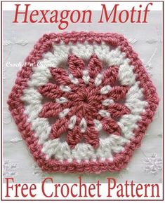 the hexagon motif is featured in this free crochet pattern and it looks like an ornament