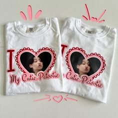 Custom Personalized Kpop I Love my Cutie Patootie Shirts  In the personalization box, put in the link to the picture of your choice or message me the picture! I will send you a proof of your chosen picture in the template before I make your shirt :)  100% cotton Comfort Colors shirts & unisex fit Measurements are in the last picture! *Each shirt is handmade to order. Slight differences may occur. Image is DTF transfer and may eventually fade after wears and washes.* Pictures Of You, Cutie Patootie, Dtf Transfer, Comfort Colors, Color Me, Gender Neutral, Adult Outfits, I Love, Tops & Tees