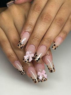 Pink Cheetah Nails, Nail Ideas Simple, Pink Leopard Nails, Wife Nails, Cheetah Print Nails, Nails Collection, Cheetah Nails, Leopard Print Nails