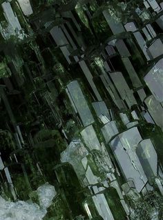 an abstract image of many mirrors and rocks