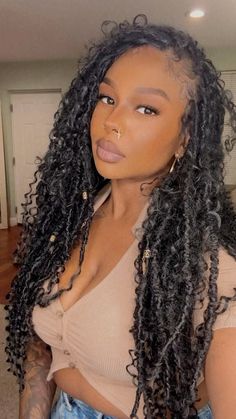 ✨The Goddess Vibe✨ | The style that started my Boho OBSESSION !! Hippie Locs I did this style in January of 2023 . I haven’t worn a traditional set of Locs… | Instagram Curly Goddess Locs, Gypsylocs Hairstyles, Gray Faux Locs Black Women, Boho Infinity Locs, Goodess Locs, Bohemian Locs Goddess, Styles Over Locs With Weave, Boho Butterfly Locs, Goddess Locs Hairstyles