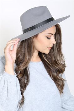 Brim Fashion Hat(Gray) - BEYOUtify Boutique Womens Carhartt Beanie, White Dress Wedding Guest, Grandma Sweaters, Womens Wide Brim Hats, 2002 Fashion, 2003 Fashion, 2001 Fashion, Spring Break Dress, 2004 Fashion