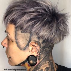 Smoke Screen® - Professional Gel Semi-Permanent Hair Colo- smoke gray, smoky color, smoky hair, smoky pastelizer, slate gray, grey, silver hair Mens Hair Color Ideas, Punk Birthday, Shaved Hairstyles, Dyed Hair Men, Gel Hair, Short Hair Up, Mens Hair Colour, Professional Hair Color, Men Hair Color