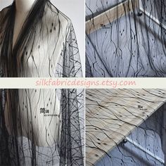 the sheer fabric is being displayed on a mannequin