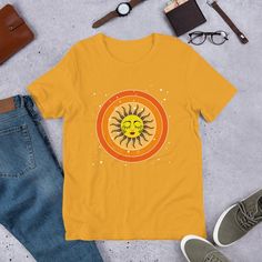 T-shirt Sun Celestial Graphic Tee / Vintage Boho Tee / sun - Etsy France