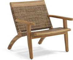 a chair made out of wood and wicker