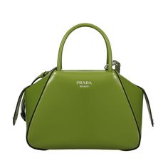 Prada Handbag Spazzolato Leather Felce Green W11.5xh17.5xd3cm Modern Green Calf Leather Bag, Luxury Green Calf Leather Bag, Bags Prada, Prada Handbag, Prada Bags, Prada Handbags, Prada Bag, Green Color, Green Colors