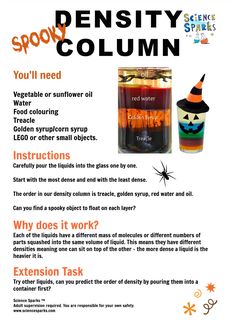 a poster with instructions on how to use the spooky column for halloween decorations