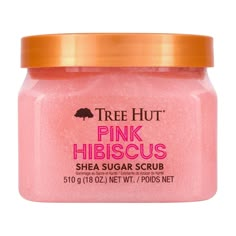 Reveal soft, glowing skin with the lighthearted, blossoming scent of Tree Hut Pink Hibiscus Shea Sugar Scrub! Made with Sugar, Shea Butter, Red Algae, Dead Sea Minerals, and a blend of six natural oils, this body exfoliator scrub deeply nourishes and balances skin hydration to help restore your skin's natural glow. The thoughtful ingredients work together to hydrate, renew, and smooth skin while removing dull, dry skin. Plus, our Pink Hibiscus Shea Sugar Scrub has an uplifting, fruity floral sce Pink Hibiscus, Body Exfoliator, Smoother Skin