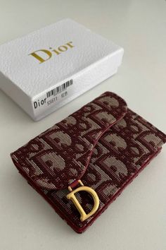 Dior Wallet, Inside My Bag, Aesthetic Luxury, Luxury Bags Collection, Red Wallet, Dior Saddle, Cute Wallets