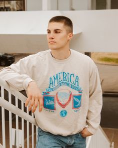 Our 50/50 Preshrunk Cotton/Polyester thrifted sweatshirts are meaningfully distressed. Each piece is one of a kind, and colors/distressing may vary from shirt to shirt. Pairs well with vintage denim and your favorite kicks.The details: - 50/50 Preshrunk Cotton/Poly Blend- Unisex Fit - Meaningfully Distressed, each piece unique- Colors + Distressing may vary Casual Distressed Crew Sweatshirt, Vintage Distressed Cotton Sweatshirt, White Distressed Casual Sweatshirt, Vintage Cotton Distressed Sweatshirt, Faded Casual Sweatshirt For Spring, Casual Faded Sweatshirt For Spring, Vintage Acid Wash Cotton Sweatshirt, Casual Crew Neck Distressed Tops, Casual Soft-washed Sweatshirt For College