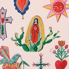 Déco : les plus belles illustrations pour egayer son inté... - Grazia.fr Mexico Illustration, Mexico Pattern, Bodil Jane, Posca Art, The Virgin Mary, Arte Popular, Mexican Art