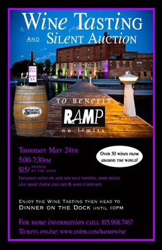 wine tasting and silent auction flyer