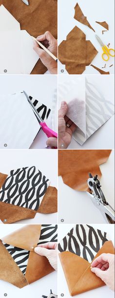 the process to make a diy leather purse