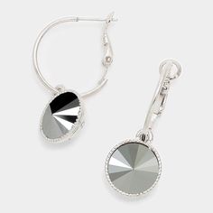 • Color : Hematite, Silver• Size : 0.5" W, 1.25" L• Small Hematite Austrian Crystal Dangle Earrings Hematite Crystal, Crystal Dangle Earrings, Austrian Crystal, Dangle Earrings, Crystals, Silver, Color