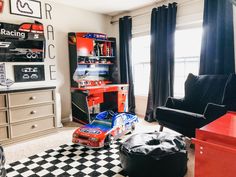 a room filled with lots of toys and furniture