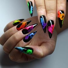 Summer Nail Design Ideas, Multicolored Nails, Cute Summer Nail Designs, French Pedicure, Gel Pedicure, Bright Summer Nails, Stiletto Nail Art, Colorful Nails, Nail Art Designs Summer