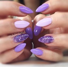 Purple Nail Art Designs, Purple Gel Nails, Light Purple Nails, Purple Manicure, Instagram Comments, Unghie Sfumate, Purple Nail Art