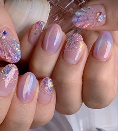 Sassy Nails, Pretty Nail Designs, Sparkle Nails, Bling Acrylic Nails, Kawaii Nails, Crystal Nails, Hot Nails, Glitter Nail Art, Creative Nails