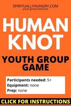 an orange poster with the words who am i? youth group game