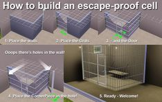 the instructions on how to build an escape - proof cell for dogs and their owners