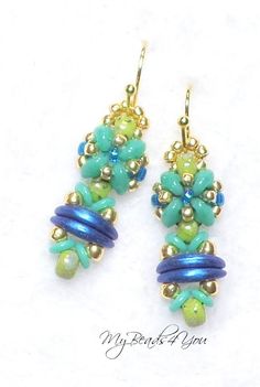 Green Beaded Jewelry For Birthday, Green Colorful Beads Jewelry For Birthday, Green Jewelry With Colorful Beads For Birthday, Handmade Green Earrings For Birthdays, Handmade Green Earrings For Birthday, Blue Jewelry With Colorful Beads For Birthday, Blue Earrings With Spacer Beads For Gift, Turquoise Spacer Beads Jewelry For Party, Blue Dangle Earrings For Birthday