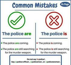 a poster with two different rules for police and the same one that is in english