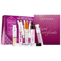 Sephora Favorites: Perfume Sampler For Her $24. These are awesome- you receive a selection of fragrance samplers & a voucher you redeem for a full size version of your favorite. They start @ $24 but there are also different/more selections @ $55, $60 & $65. I'd love any of them :) Sephora Favorites, Perfume Reviews, Beauty Hair Makeup, Perfume Gift Sets, Perfume Gift, Body Products, Makeup Skin Care, Beauty Face, Birthday Wishes