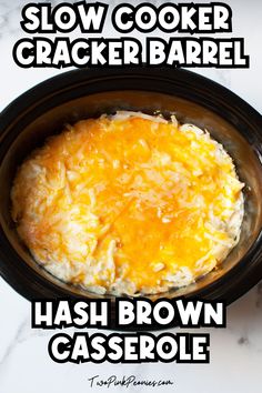 slow cooker cracker barrel hash brown casserole