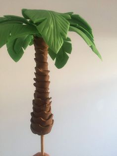 a fake palm tree made out of chocolate