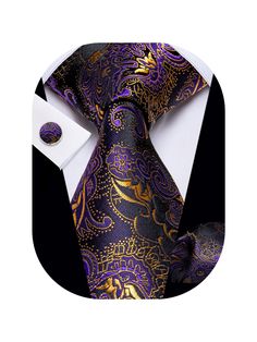 PRICES MAY VARY. Material: Purple paisley tie is woven with high-quality silk, Using 2400 stitches woven jacquard craft, soft to the touch, delicate pattern, the fabric is thick and textured. The high-density weaving craft is not easy to wrinkle and deform. Classic Size: 3.1 '' × 59 '' (8cm × 150cm); Handkerchief : 9.4'' x 9.4 '' (24cm x 24cm); The mens purple tie is a great gift for Birthday, Christmas, Father's Day, Thanksgiving, Halloween. Design: All ties are made of silk and in 2400 stitche Elegant Multicolor Suit And Tie Accessories For Wedding, Elegant Multicolor Wedding Suit And Tie Accessories, Elegant Multicolor Ties As A Gift, Elegant Multicolor Ties For Wedding, Elegant Multicolor Wedding Ties, Elegant Multicolor Suit And Tie Accessories For Formal Occasions, Elegant Multicolor Formal Suit And Tie Accessories, Weaving Craft, Floral Necktie