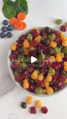 fruit and veggie packed snack mix in a bowl