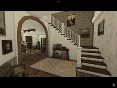 Realistic Bloxburg House Interior Kitchen, Bloxburg Cottage House Interior, Bloxburg Country House Interior, Bloxburg Rustic Interior, Cozy Fall Bloxburg House Exterior, Detailed Bloxburg House Interior, Mediterranean Bloxburg Interior, Brown Bloxburg House, Bloxburg Dark Color Schemes