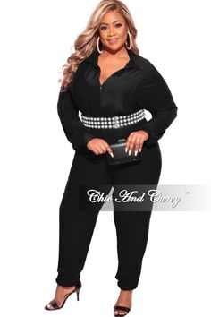 Polyester %: 65 Spandex %: 5 Rayon %: 30 Chic And Curvy, Final Sale, Jumpsuit, Spandex, Plus Size, Closet, Black