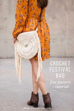 the crochet festival bag is free pattern and it's perfect for summer