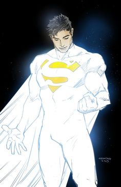 a drawing of a man in a superman suit