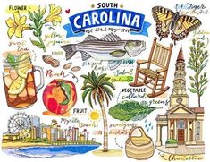 the south carolina state map with all its attractions