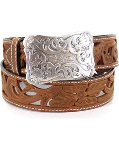 Shyanne Women's Floral Filigree Western Fashion Belt, Tan Shyanne Boots, Floral Filigree, Western Clothing, Western Belt Buckles, Women's Belts, Western Belt, Leather Floral, Western Belts, Fashion Belts