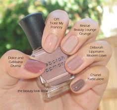 The Best Nudes. Neutral Nail Polish, Nude Nail Polish, Fall Nail Colors, Deborah Lippmann, Neutral Nails, Nail Arts, Nail Polishes, Nail Polish Colors