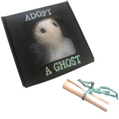 a book with an image of a ghost on it