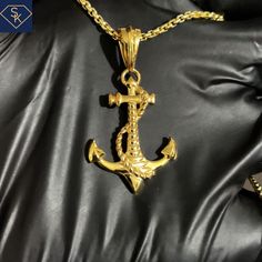 Brand New 14K Solid Yellow Gold Anchor Pendant _ Made In the USA. Pendant Dimension: 34mm x 18mm. Chain is not included with this order. Please visit us on our website: www.SKCustomJewelry.com. Thank you for visiting my store.  CUSTOMER IS SOLELY RESPONSIBLE FOR THE CUSTOM TAXES/IMPORT CHARGES, AND INTERNATIONAL SHIPPING, NO EXEMPTIONS. Luxury Yellow Gold Stainless Steel Necklace, Luxury Stainless Steel Yellow Gold Necklaces, Luxury Stainless Steel Yellow Gold Necklace, Yellow Gold Polished Stainless Steel Necklace, Elegant Yellow Gold Anchor-shaped Necklaces, Gold Anchor Jewelry For Anniversary, Gold Anchor Jewelry Gift, Elegant Anchor-shaped Jewelry Gift, 14k Gold Anchor Shaped Jewelry Gift