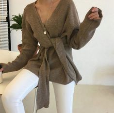 Sweaters for women / knits for women / knit top / Wrap top / | Etsy Oversized Knitted Tops For Work, Elegant Oversized Soft Knit Tops, Winter Layering Knit Top, Chic Soft Knit Brown Top, Chic Brown Tops For Winter, Chic Brown Soft Knit Top, Cozy Beige Sweater, Winter Workwear Knit Top, Chic Winter Knit Tops