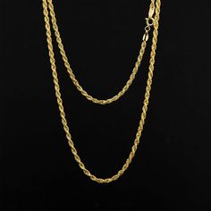 The necklace is made of 14K Gold . It is a very useful and stylish accessory. Product features The product is shipped with free shipping with its box and bag. ★Item Details * Material : 14k Real Gold Dimensions: Thickness & Length Weight: 2,2- 3,4 gram up to the length Chain Thickness: 2,3 mm ✔ Ready to Ship in 1-3 Business Days ✔ Shipped to the worldwide 1-3 business days with free express shipping. ✔ The product will be sent to you with a box to avoid any damage during shipping. All items come Gift Rope Chain Necklace With Figaro Link, Rope Chain Necklace Gift, Gold Link Rope Chain Necklace, Gold Rope Chain Link Necklace, Gold Rope Chain Necklace, Round Shape, Gold Oval Link Rope Chain Jewelry, Gold Necklaces With Rope Chain And Link Shape, Gold Link Rope Chain Necklace Perfect For Gift, Gold Jewelry With Oval Link Rope Chain