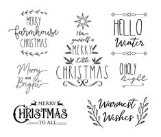 christmas hand lettering and calligraphy