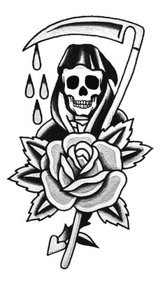 a drawing of a skeleton holding a rose with an umbrella over it's head