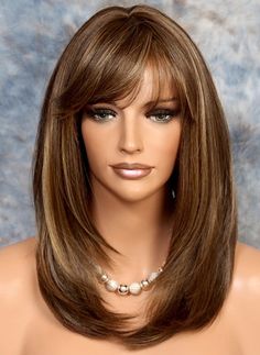 Full Bangs, Haircuts For Medium Hair, Long Hair With Bangs, Brown Blonde, Long Layered Hair, Brown To Blonde, Long Straight Hair, Long Hair Cuts, Medium Hair