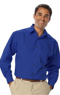 Experience timeless style and comfort in the Blue Generation Men's Long Sleeve Easy Care Stretch Poplin Shirt. This shirt is a must-have for any wardrobe, combining fashion, durability, and ease of maintenance with its wrinkle and stain resistant fabric. Whether you're dressing up for the office or dressing down for a casual event, this shirt is the perfect choice for big and tall men. Available in a range of classic colors, this shirt will bring a touch of sophistication to any outfit. You won' Wrinkle-resistant Solid Long Sleeve Shirt, Casual Wrinkle-resistant Dress Shirt For Business, Blue Wrinkle-resistant Long Sleeve Shirt, Blue Long Sleeve Wrinkle-resistant Shirt, Casual Blue Wrinkle-resistant Top, Casual Blue Wrinkle-resistant Shirt, Clothes For Big Men, Poker Game, Tall Men