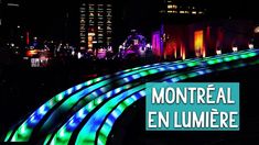 an illuminated bridge with the words montreal en lumiere on it